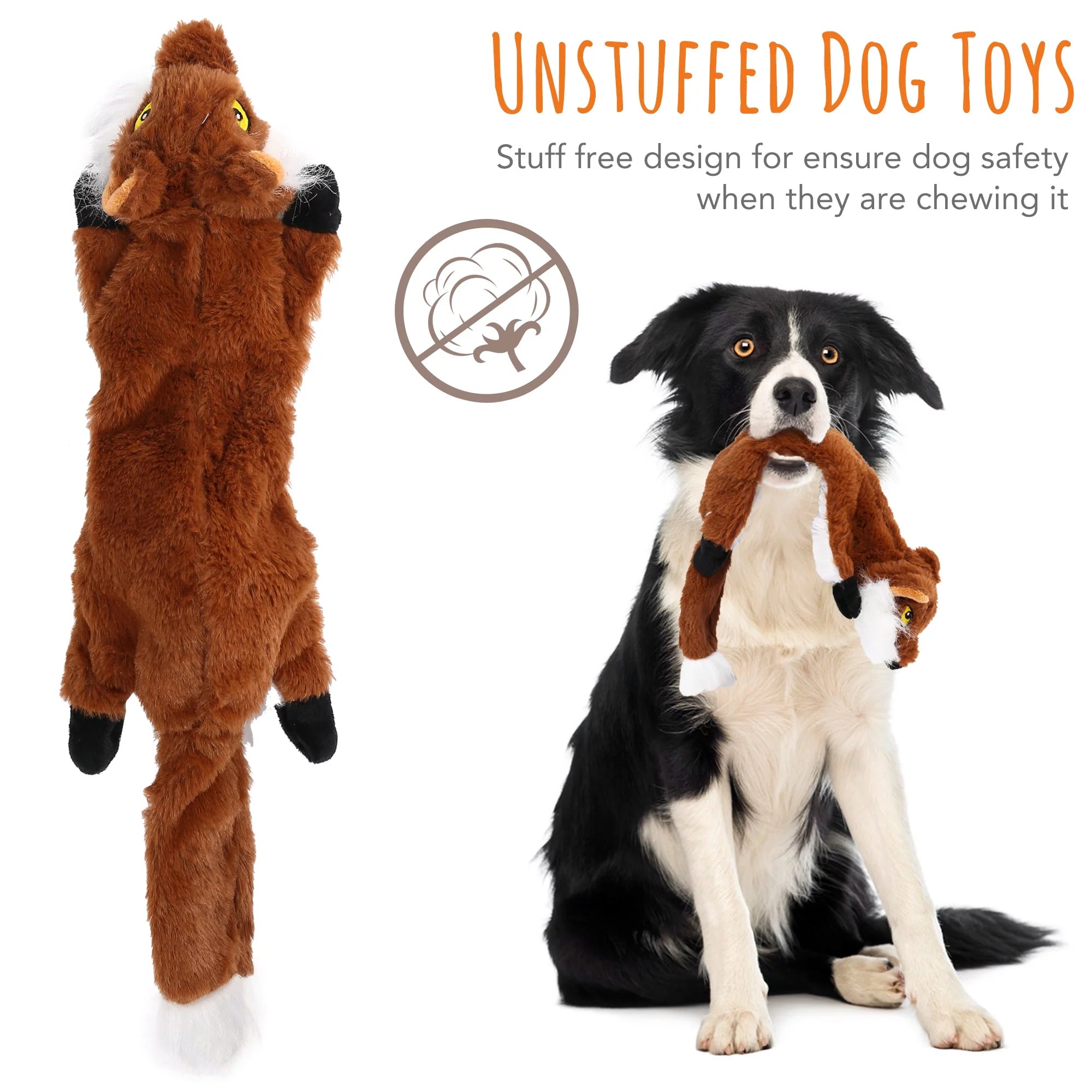 Set of 5 Dog Squeaky Toys for Small Medium Dog, No Stuffing