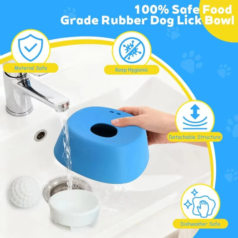 Liquid Slow Feeding Dog Bowls Anti-Slip Ball-Shaped Bone Soup Dog Licking Bowl Licking Bowl for Healthy Eating Non-Slip and Anti-Choking