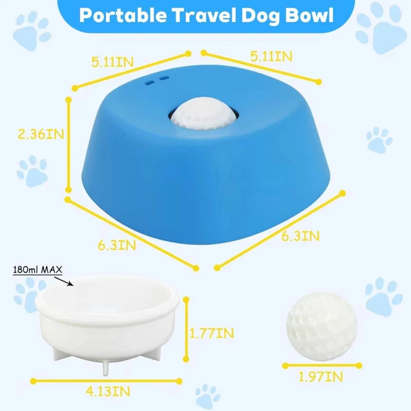 Liquid Slow Feeding Dog Bowls Anti-Slip Ball-Shaped Bone Soup Dog Licking Bowl Licking Bowl for Healthy Eating Non-Slip and Anti-Choking
